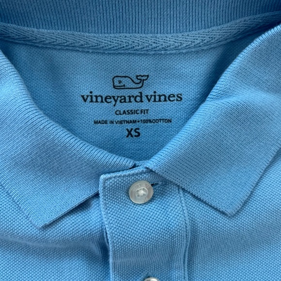 Vineyard Vines Blue Classic Pique Polo Short Sleeve Mens size XS EUC - Picture 3 of 3